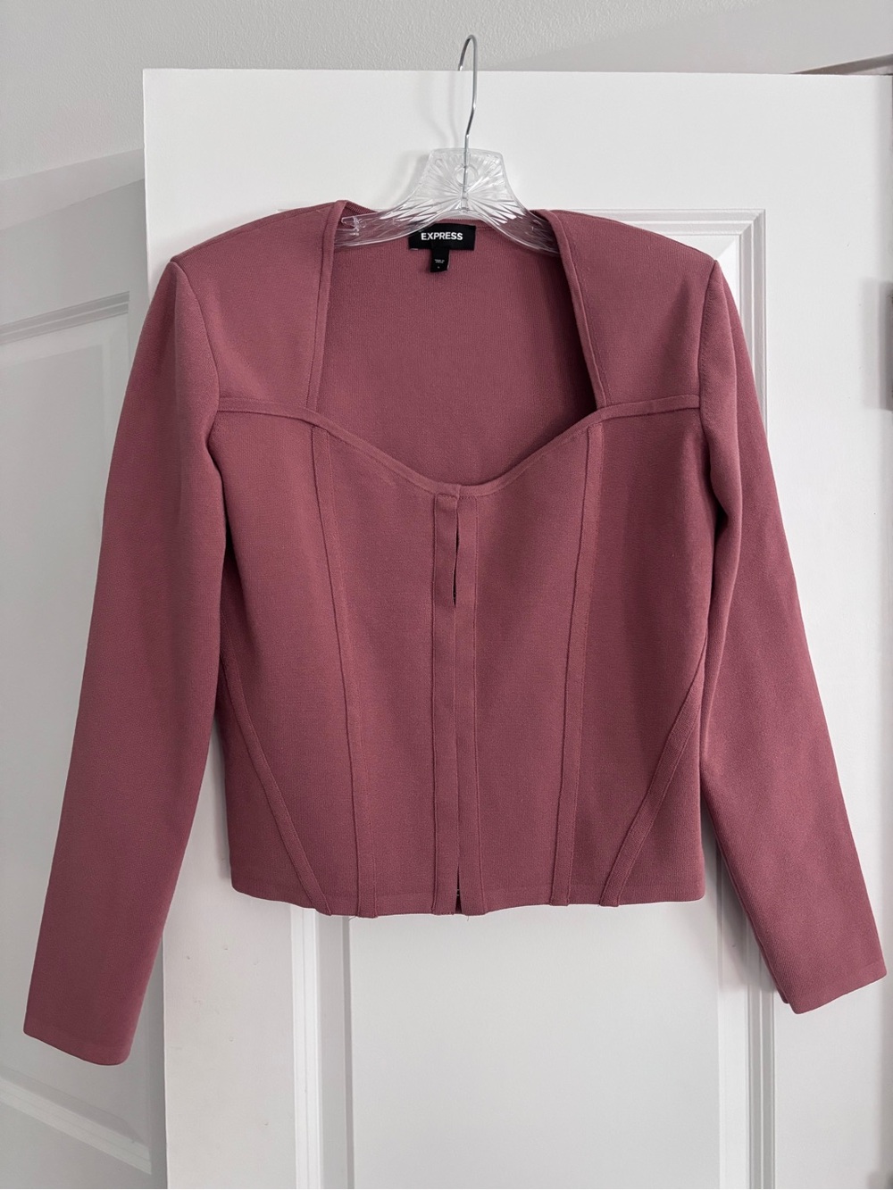 Express Women's Mauve Structured Corset style top L